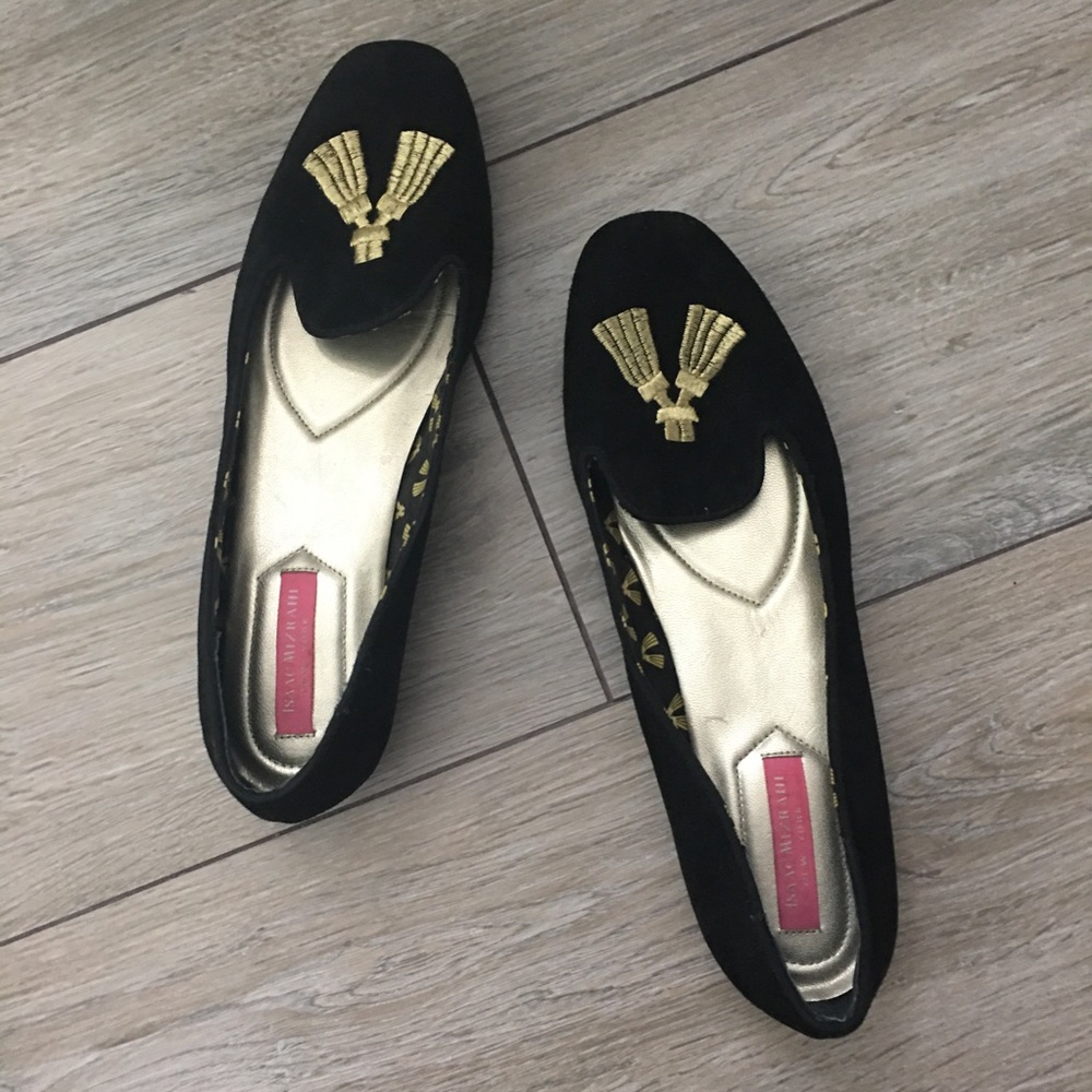ISAAC MIZRAHI Black Flats